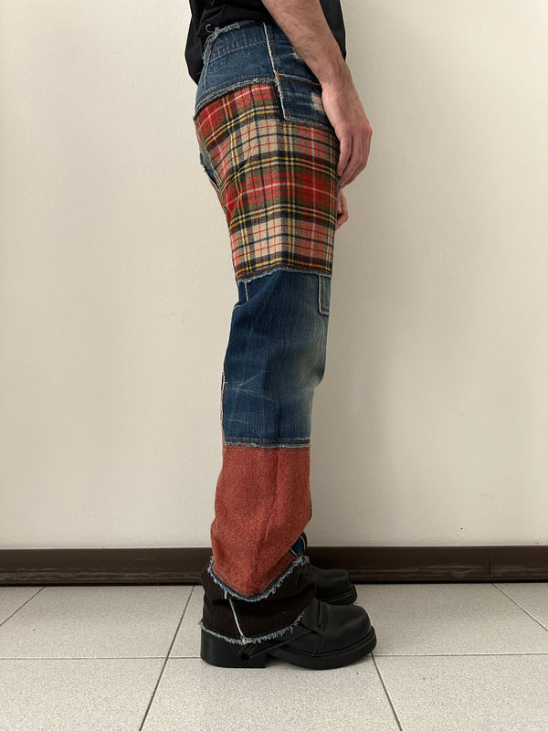 1990s Jean Paul Gaultier patchwork jeans