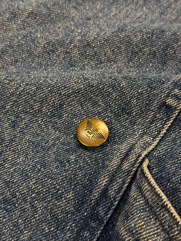 1980s Giorgio Armani shearling denim coat