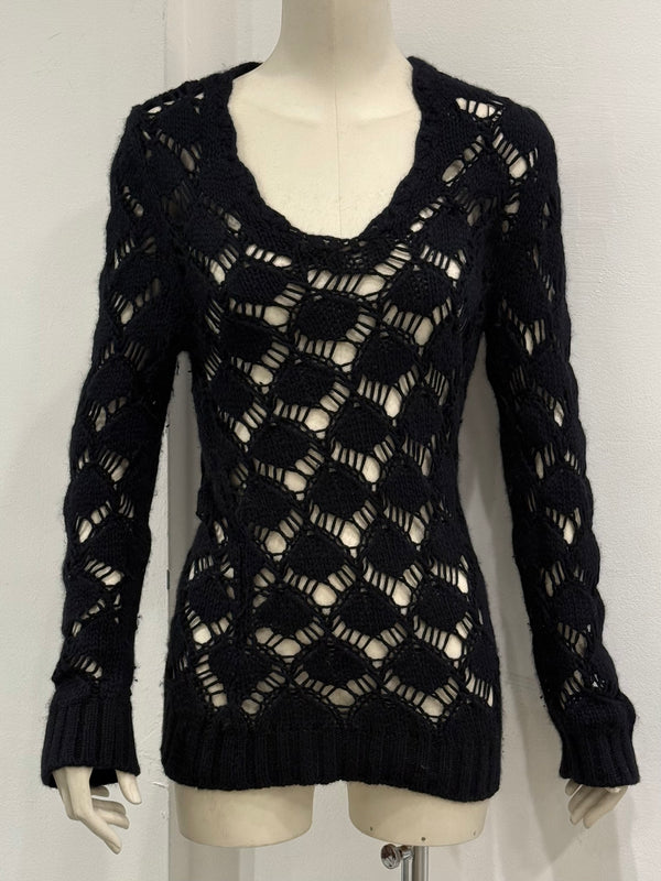 2000s Dolce & Gabbana mesh cut-out knit