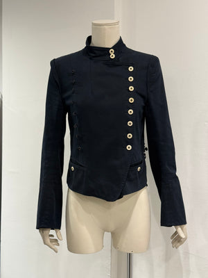 A/W2005 Ann Demeulemeester runway napoleon asymmetrical military jacket