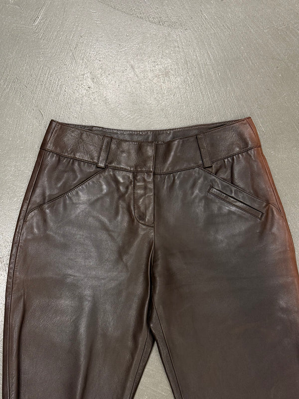 2000s Loewe leather shorts