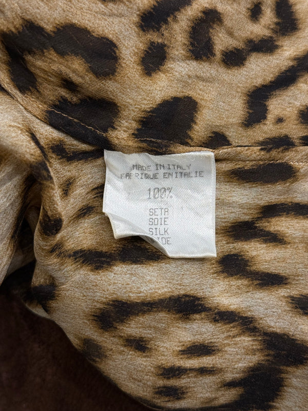 2000s Roberto Cavalli silk leopard-print Shirt
