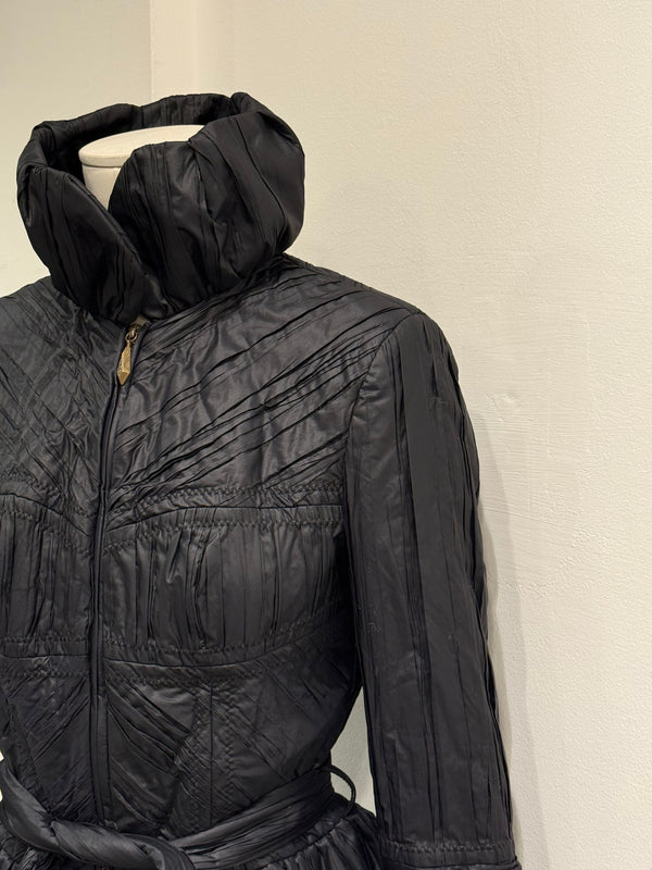 2000s Roberto Cavalli nylon belted puffer jacket