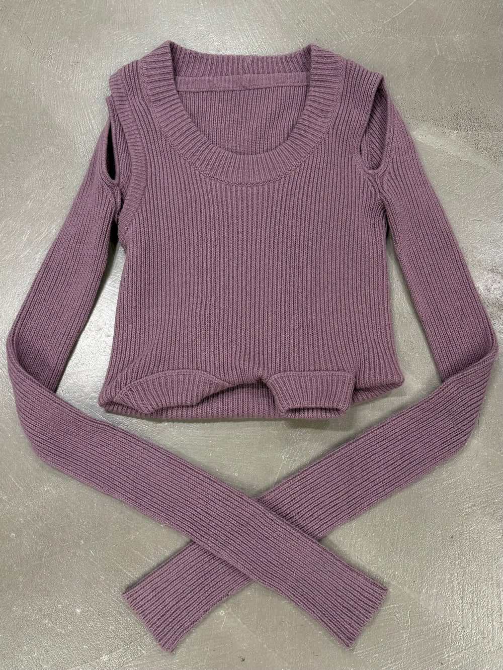 F/W2023 Rick Owens “Luxor” ribbed knit banana top