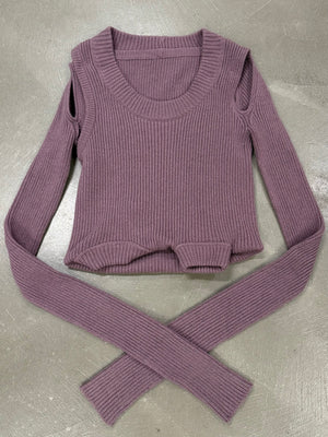 F/W2023 Rick Owens “Luxor” ribbed knit banana top