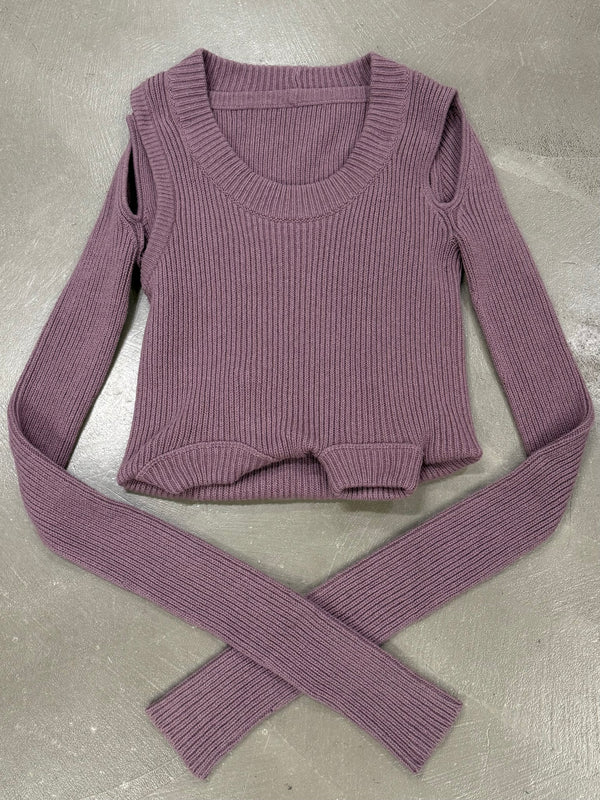 F/W2023 Rick Owens “Luxor” ribbed knit banana top