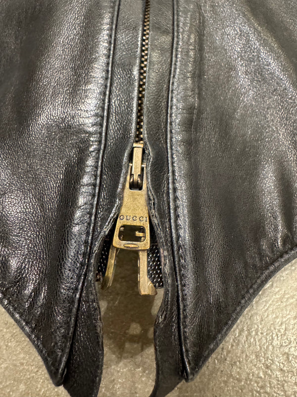 A/W2003 Gucci by Tom Ford corseted leather jacket