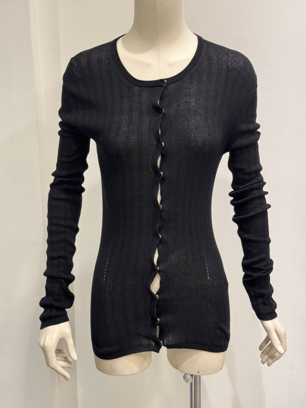 2000s Ann Demeulemeester elongated sleeve cardigan