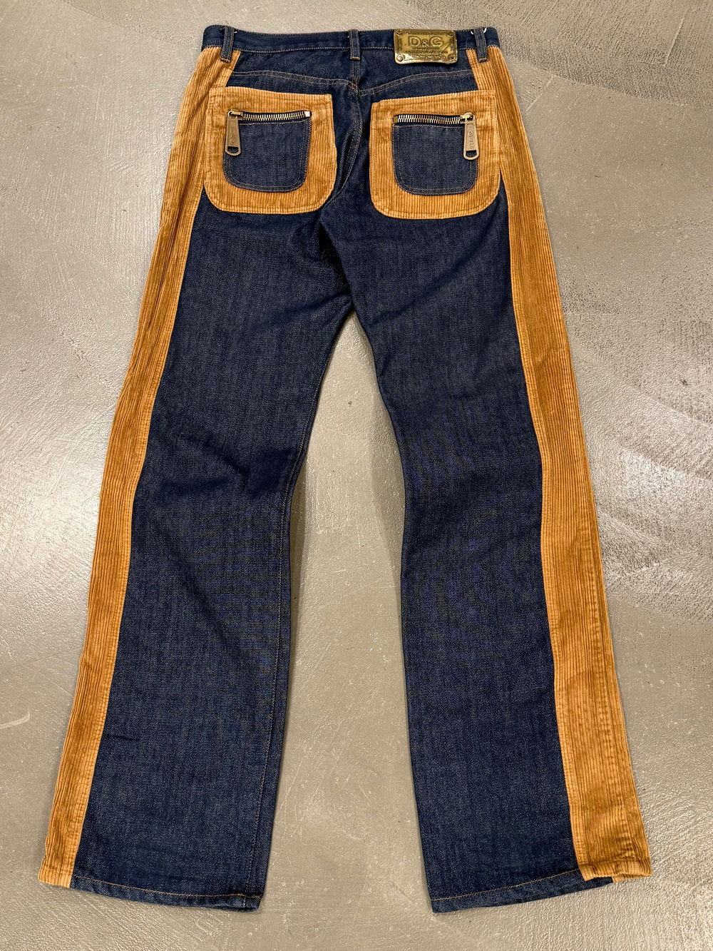 2000s Dolce & Gabbana hybrid corduroy jeans