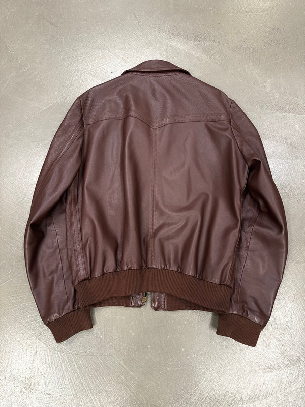 S/S2007 Roberto Cavalli paneled flight leather jacket