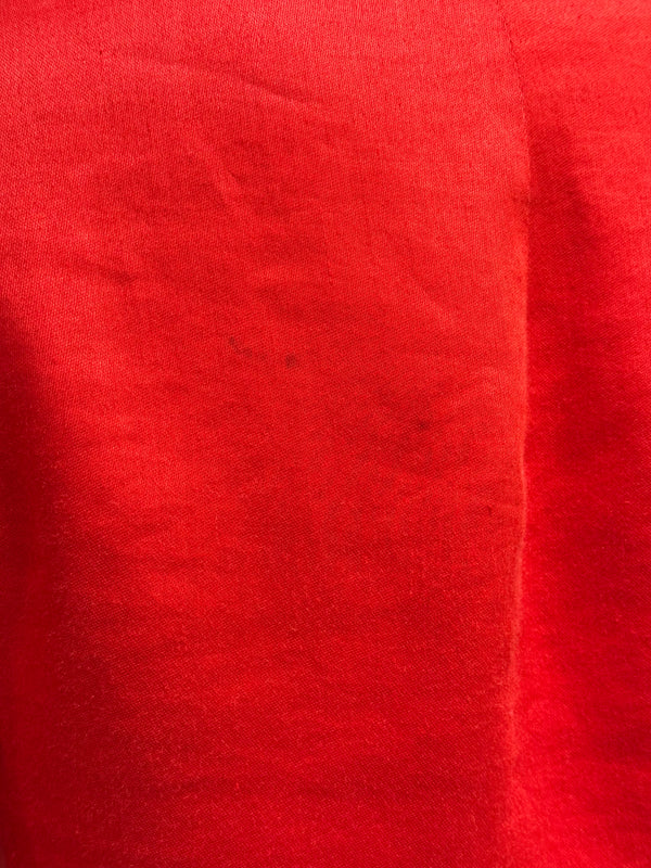 S/S2005 Yohji Yamamoto runway asymmetrical red ramie jacket