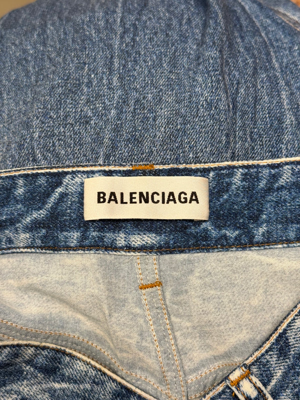 2020 Balenciaga trompe l'oeil faux jeans pants