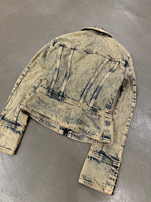 2000s Roberto Cavalli dyed faded denim jacket