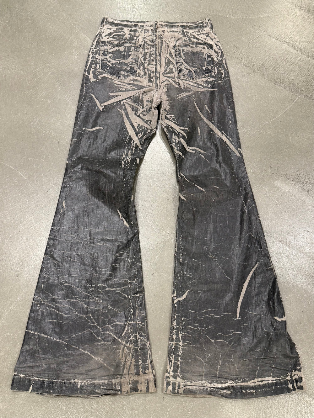 Rick Owens waxed “bolans bootcut”