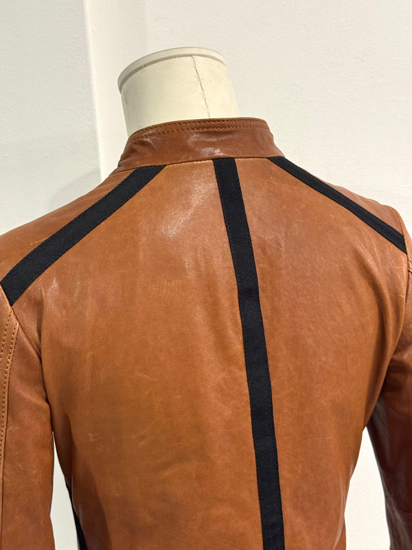 2000s Dolce & Gabbana paneled moto jacket