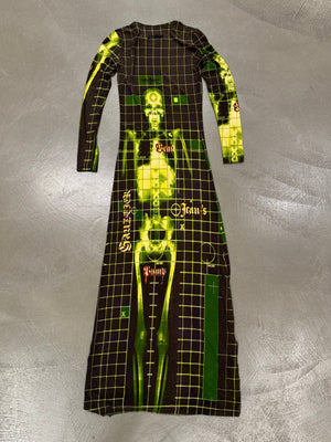 S/S 1996 Jean Paul Gaultier X-ray skeleton long dress