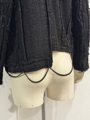 A/W2004 MAISON MARGIELA artisanal reconstructed jacket with metal chains