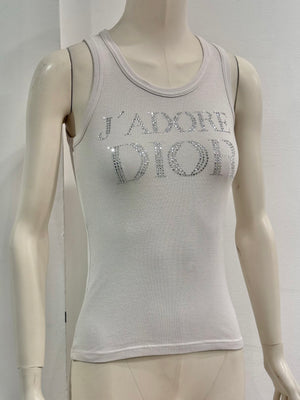 2000s Christian Dior by Galliano "J'Adore Dior" tank top