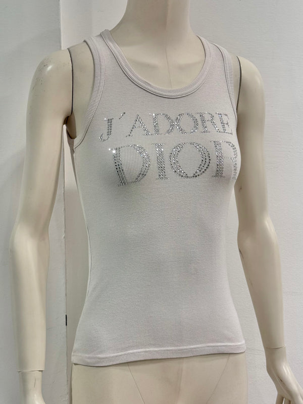 2000s Christian Dior by Galliano "J'Adore Dior" tank top