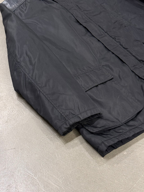2000s Prada leather panel nylon jacket