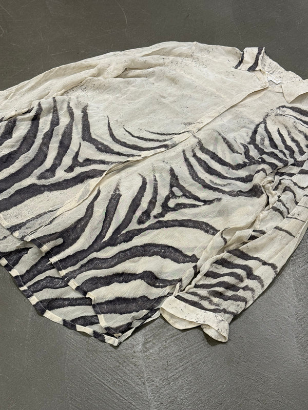 1999 Roberto Cavalli zebra print sheer shirt