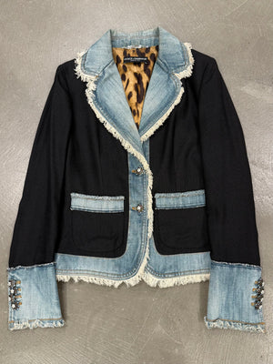 2000s Dolce & Gabbana hybrid jacket with jewels