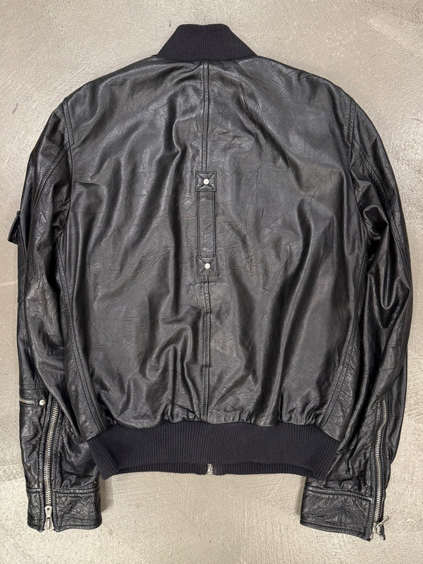 S/S2004 Dolce & Gabbana multi-zipper runway leather jacker