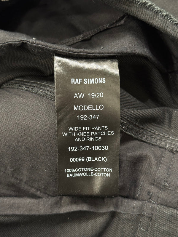 A/W2019/2020 Raf Simons black wide-leg adjustable trousers