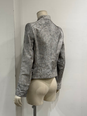 S/S 2002 Ann Demeulemeester runway cracked leather Napoleon military jacket