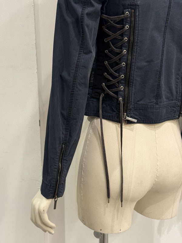 S/S2003 Christian Dior by John Galliano cropped cotton biker jacket