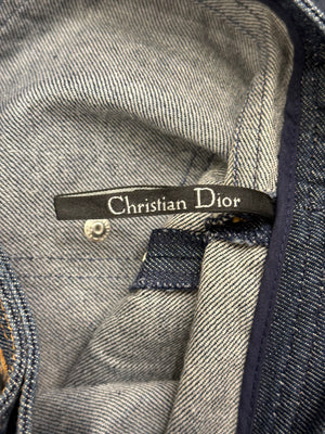 2000s Christian Dior by Galliano "D" back logo capri jeans