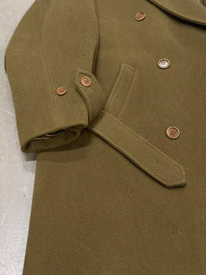 1990s Gianni Versace olive wool double-breasted overcoat