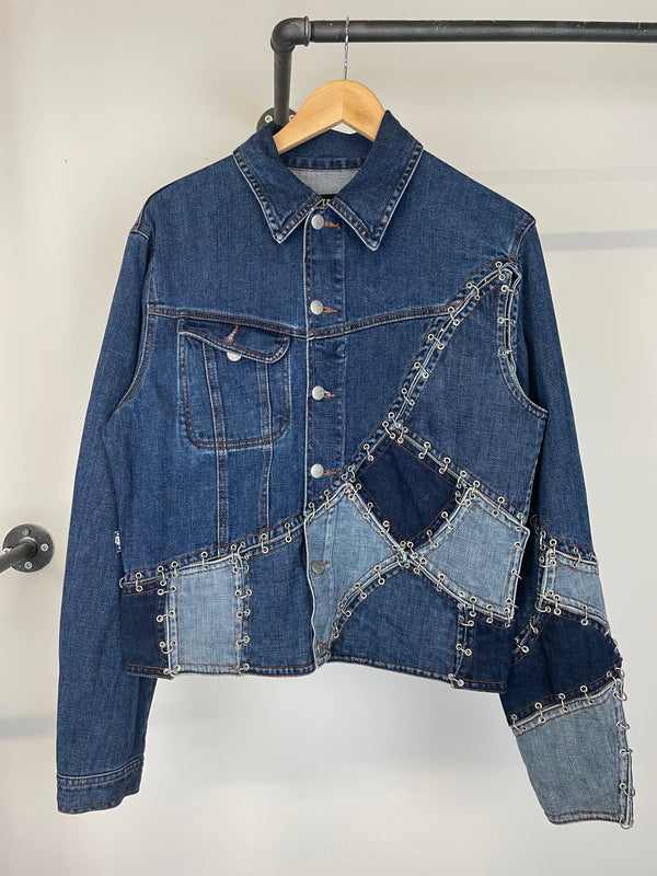SS2003 Jean Paul Gaultier pierced patchwork reconstructed