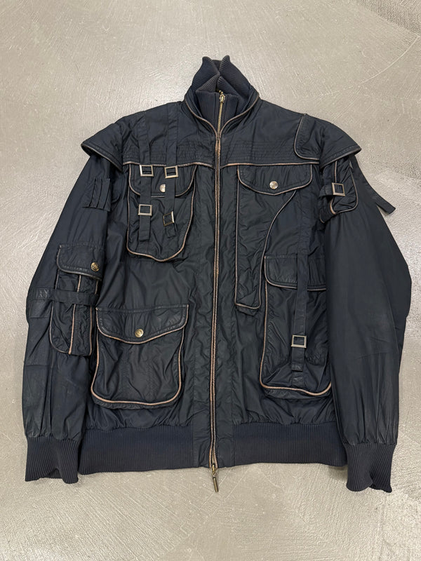 A/W2005 Cavalli soldier parachute bondage bomber jacket