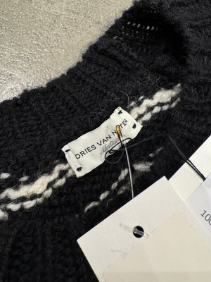 A/W2024 Dries Van Noten distressed stipe knit