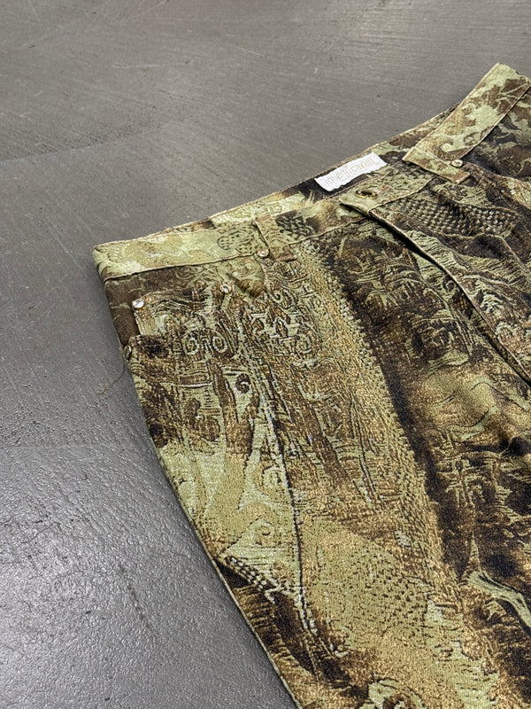 2000s Roberto Cavalli print embellished jeans