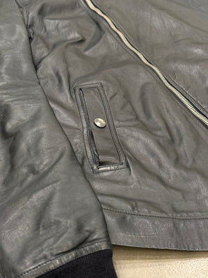 2009 Rick Owens molino scuba hood leather jacket