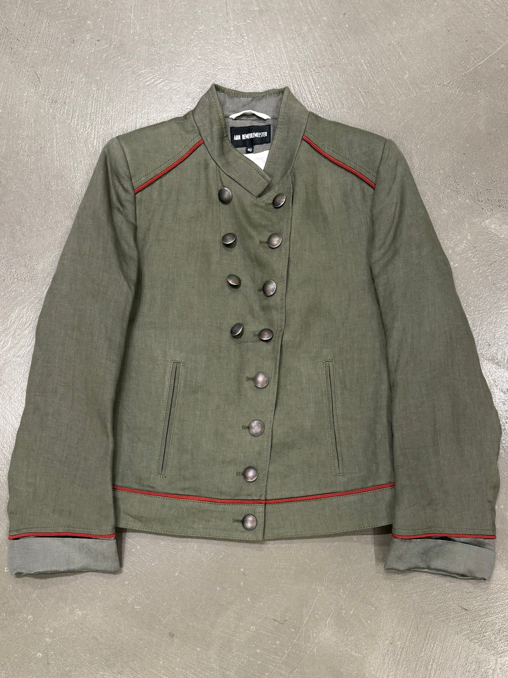 2000s Ann Demeulemeester napoleon double breasted officer jacket
