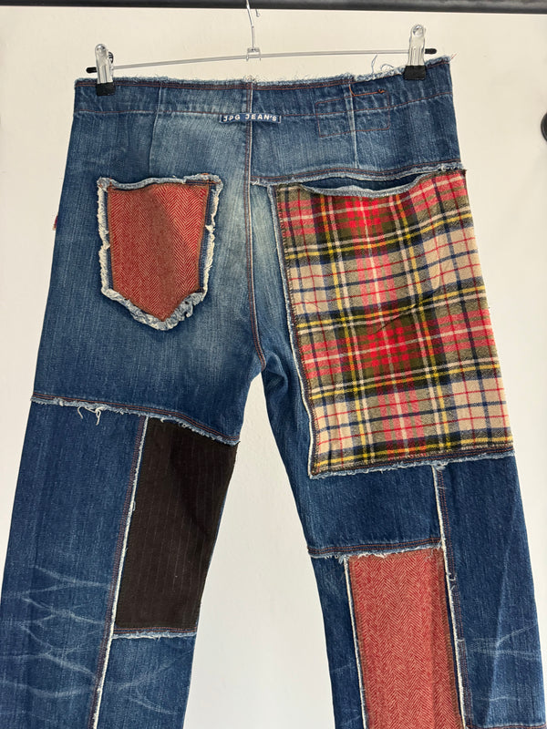 1990s Jean Paul Gaultier patchwork jeans