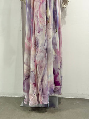 2010s Roberto Cavalli marble print maxi dress