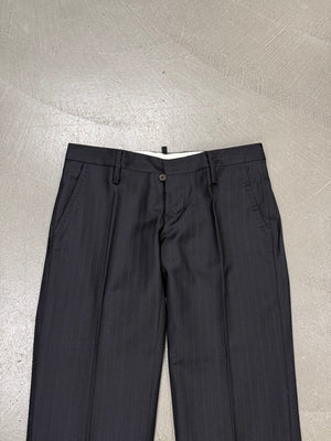 2000s Dsquared2 black pinstripe suit set