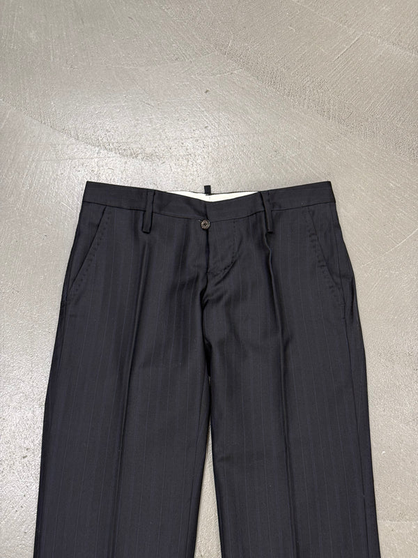 2000s Dsquared2 black pinstripe suit set