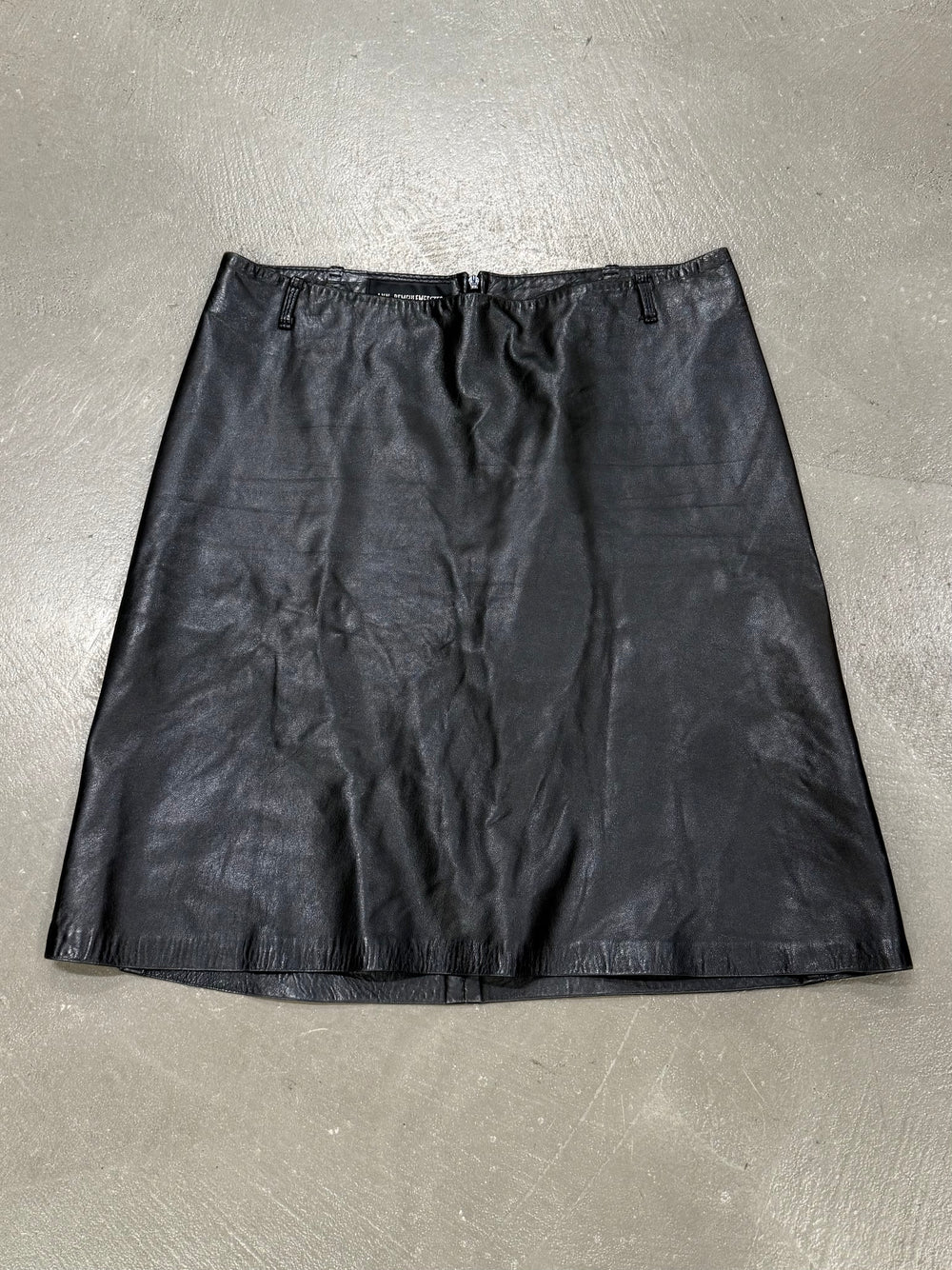 1990s Ann Demeulemeester leather skirt
