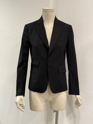 2000s Dsquared2 black pinstripe suit set