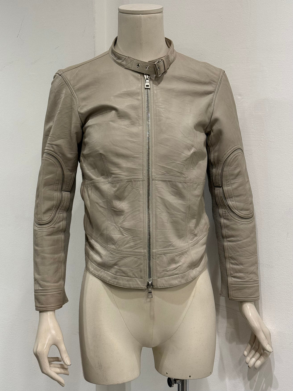 Prada zipped moto leather jacket