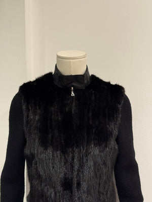 2000s Prada mink fur cardigan