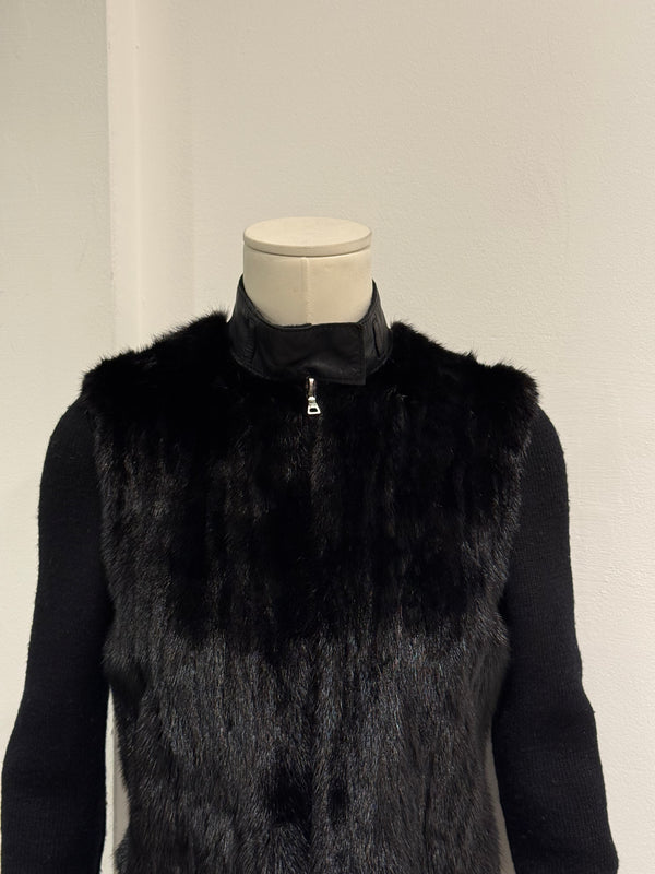 2000s Prada mink fur cardigan