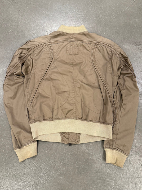 2000s Marithe Francois Girbaud cropped paneled bomber jacket