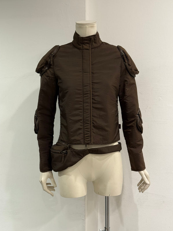 2000s Jean Paul Gaultier multi-pocket cargo modular biker jacket