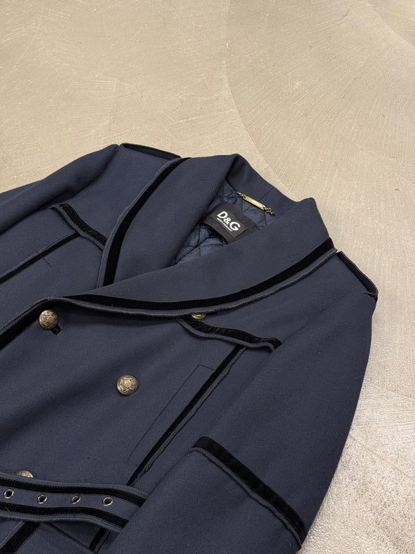 A/W2009 Dolce & Gabbana napoleon military coat with velvet insert